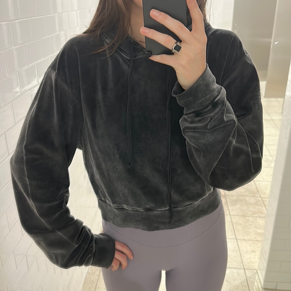 The Kooples oversized cropped sweatshirt size small